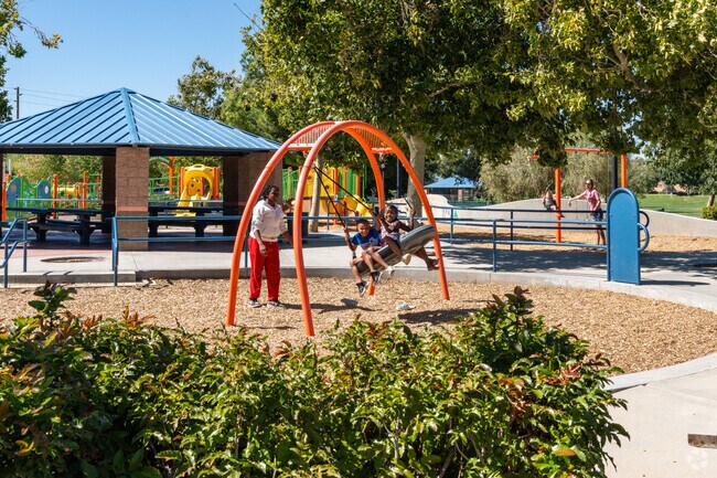 Kids can have fun on the tire swing at Marie Kerr Park in the Palmdale neighborhood.
