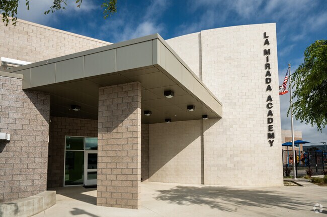 The entrance to the La Mirada Academy K-8 School in Palomar Estates.