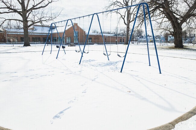 The swings await your visit at Glenwood Elementary School.
