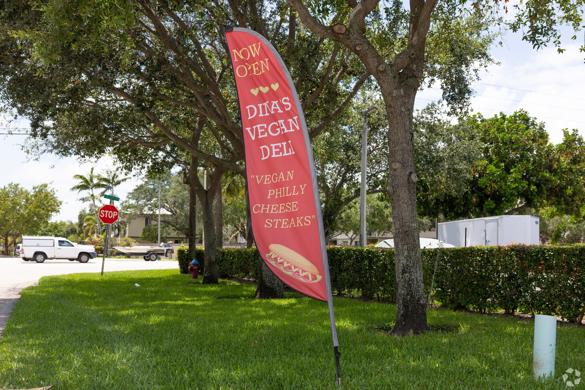 Dina`s Vegan Deli welcomes the residents of Riviera Beach neighborhood.