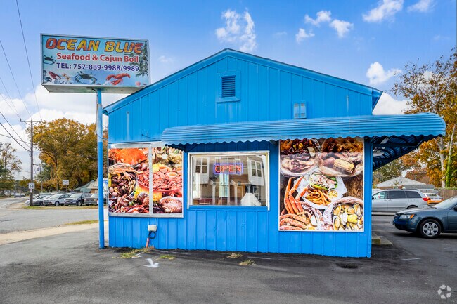 Savor coastal delights at Foxhall's seafood gem, Ocean Blue.