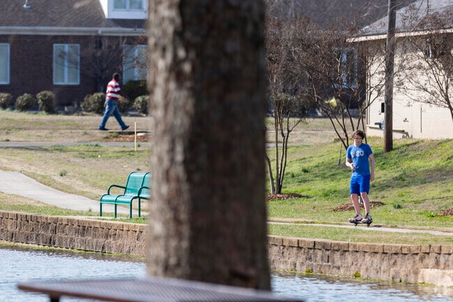 Enjoy running, walking, and biking at Big Spring Park in Athens, Alabama.