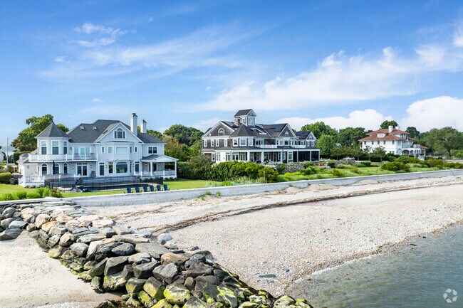 Some of the homes in Shippan sit along the beach and benefit from stunning views.