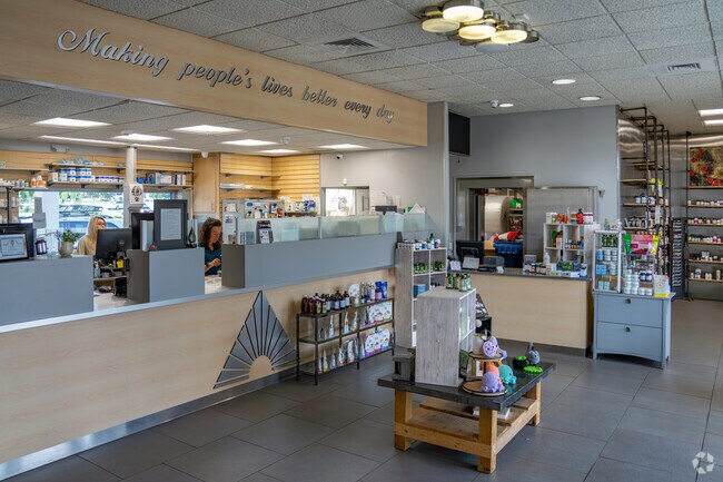 Freedom Pharmacy, located off Hardy Street, provides a range of health products.