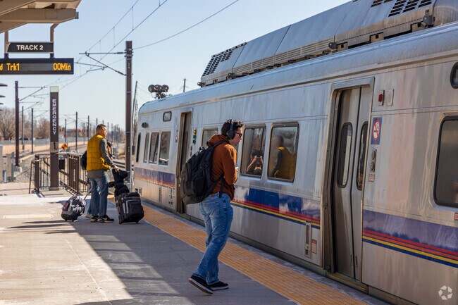 The light rail at Arvada Ridge Station connecs to Olde Town Arvada to Denver.