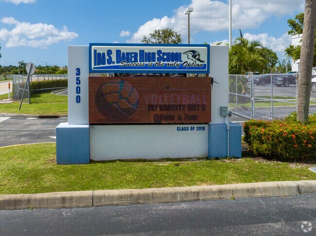 Ida S Baker High School in Cape Coral students are greeted back to campus with this sign.