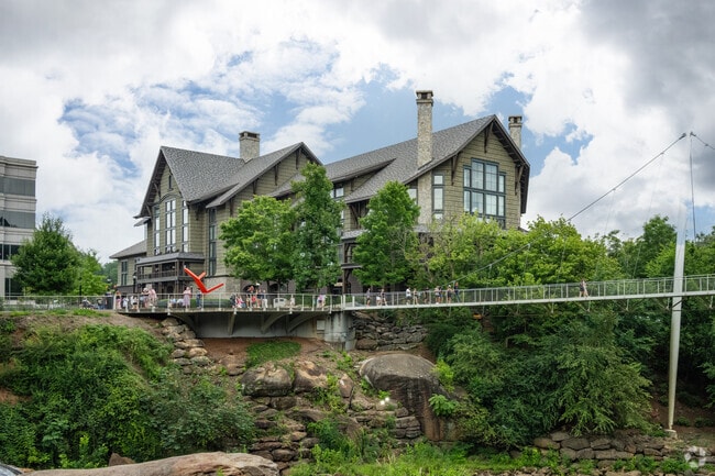 The Liberty Bridge is a major attraction at Falls Reedy Park in Greenville.