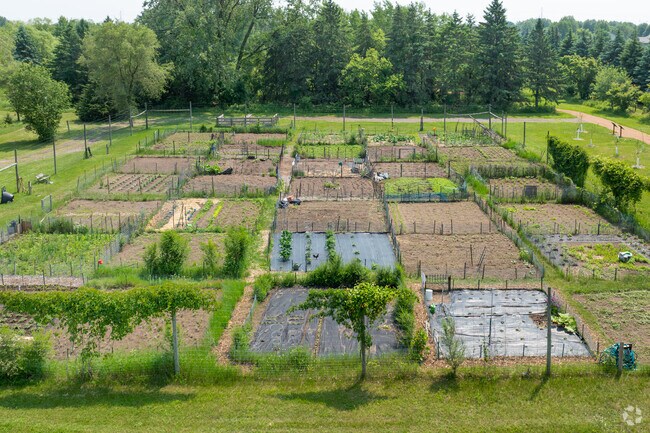 Historic Eidem Farm offers hands-on farming and gardening experiences for Pinebrook Village residents.