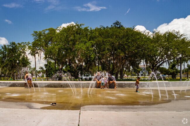 Sims Park in Downtown New Port Richey has a splash pad.