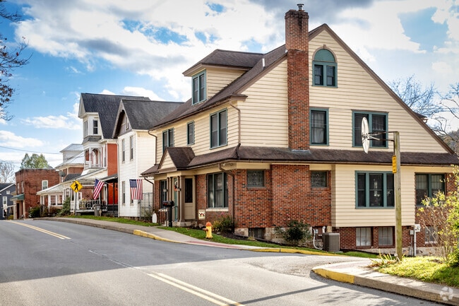 This view of a typical Montgomery street highlights the types of homes you will find.