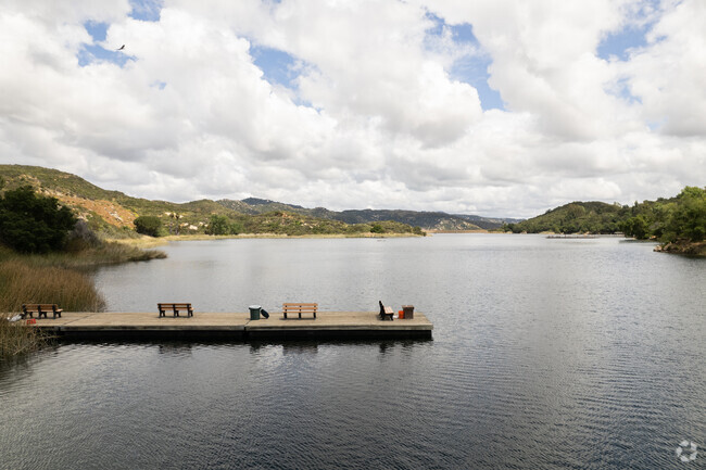 Daley Ranch locals can use one of the fishing docks on Dixon Lake.