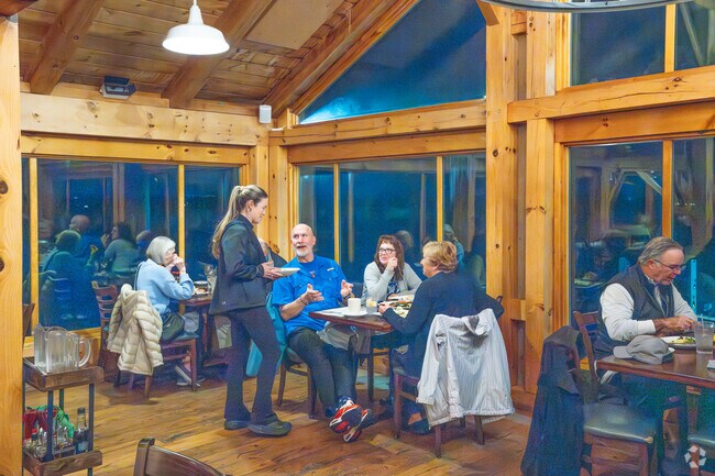 Residents of Jonesville enjoy fresh seafood at the Old Oyster Factory.