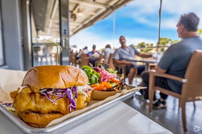 The Fish Sando is a popular meal at Crawdads on the river near Willow Creek.