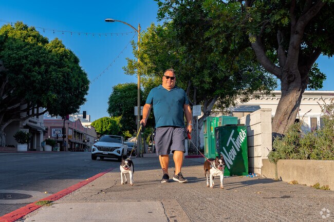Walking your dog is part of everyday life in downtown SLO.
