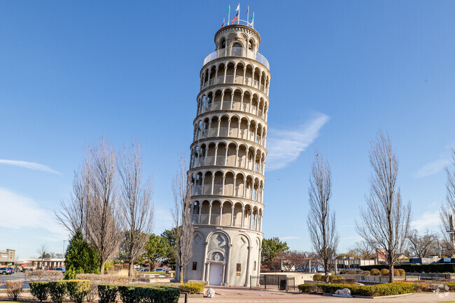 The landmark Leaning Tower of Niles, erected in 1934 and is half the size of Pisa's.