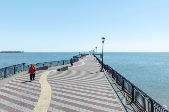 Franklin D. Roosevelt Boardwalk and Beach stretches for nearly 2.5 miles along the coastline.