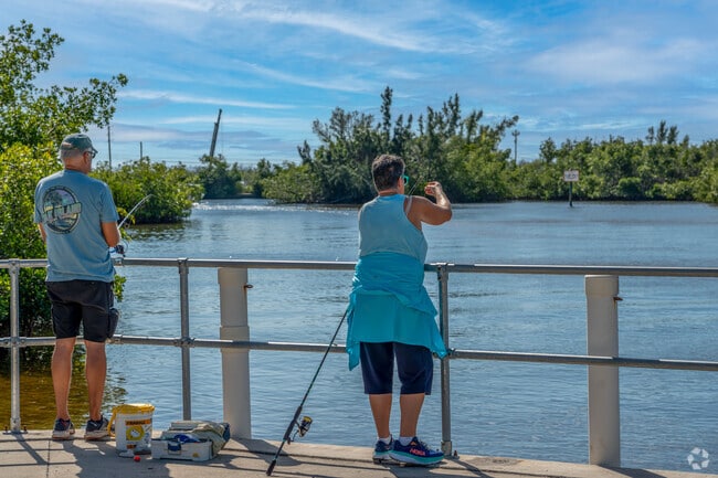 Canals thread their way through the Burnt Store neighborhood, allowing for great fishing.