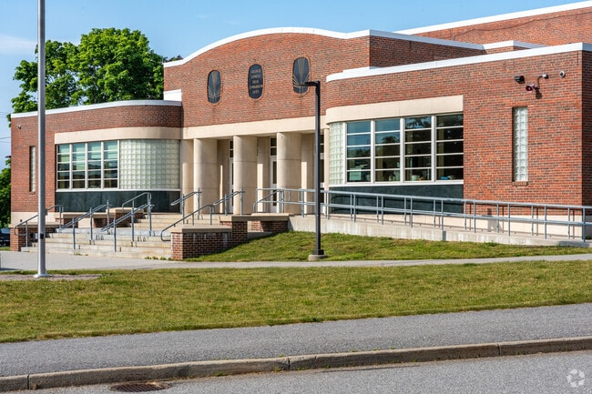 Gym entrance to South Portland High School.