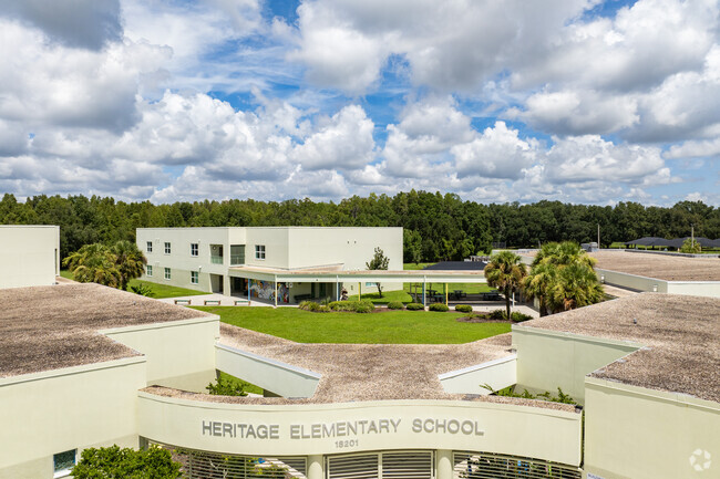 Heritage Elementary students wear mandatory uniforms.