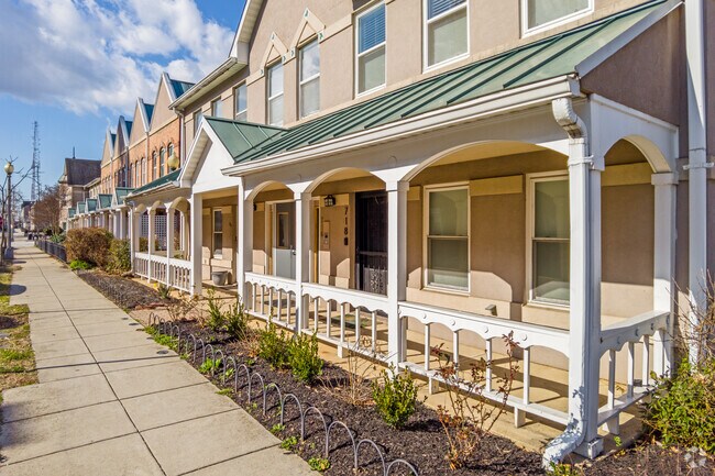 Townhouses can be found throughout the Mayfair neighborhood.