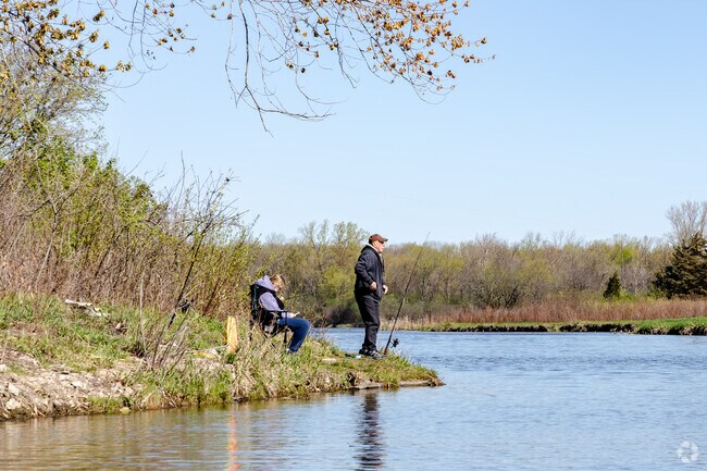 Busse Woods Forest Preserve allows fishing at all of their ponds.