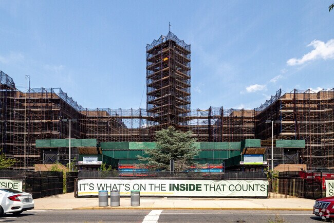 Renovations are currently being made to New Dorp High School.