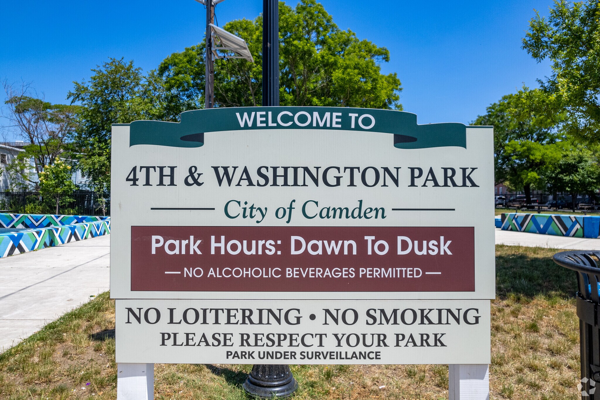 Welcome to 4th & Washington Park in Camden, NJ.