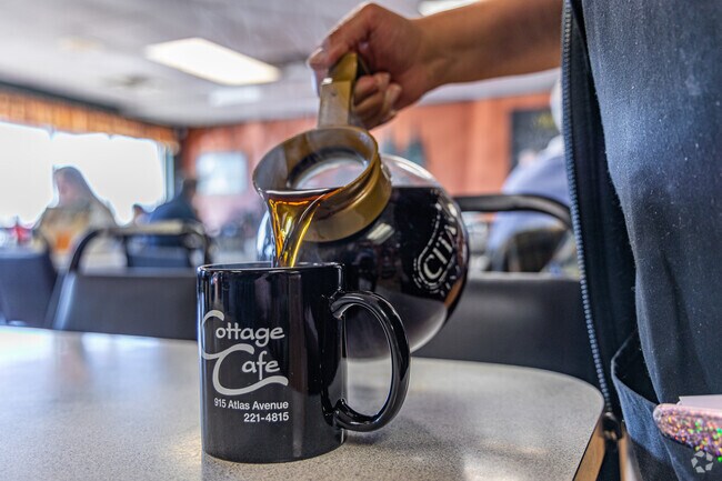 Elvehjem residents can grab a cup of coffee at the Cottage Cafe.