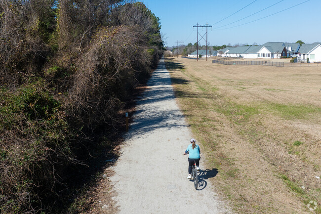 The Dunn Erwin Rail Trail is a great place to ride a bike or go for a walk.