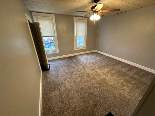 Master bedroom with two closets
