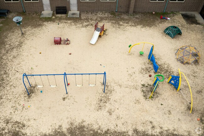 Younger students can enjoy the secluded play area at Coppergate Elementary School.