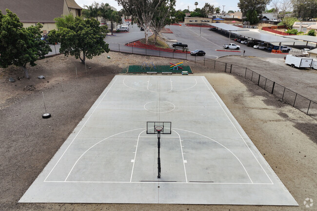 Overview of basketball court at Lighthouse Christian Academy in Lemon Grove CA.