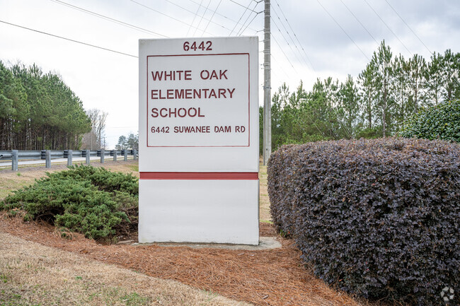White Oak Elementary School can be found at 6442 Suwanee Dam Road.