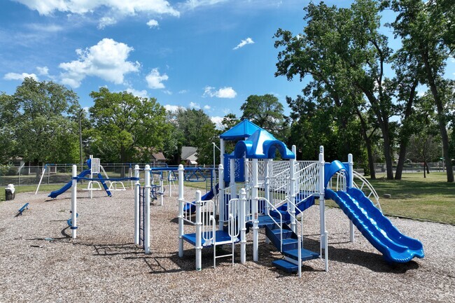 There is a large playground for students to release energy at Wayne Elementary School.