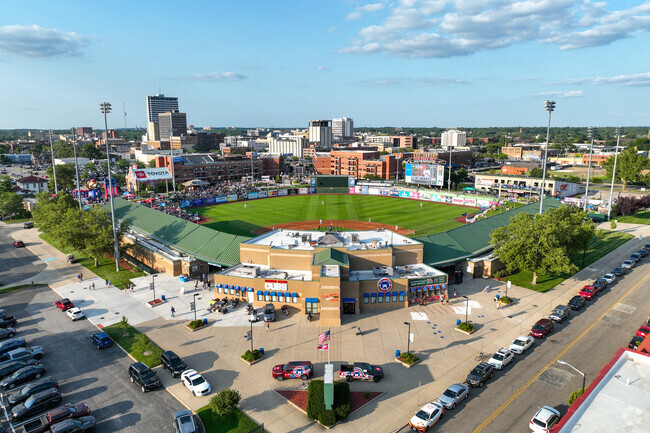 Catch a South Bend Cubs game at Four Winds Field near Swanson Park.