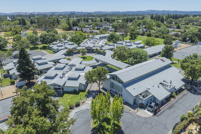 Robert L Stevens Elementary has a large campus with multiple buildings.