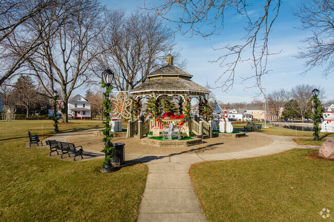 Wesley G. Usher Memorial Park in Itasca features a festive gazebo during the holiday seasons.