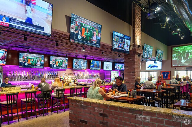 Glencoe residents lunch at the nearby Half Wall Restaurant and Brewery.
