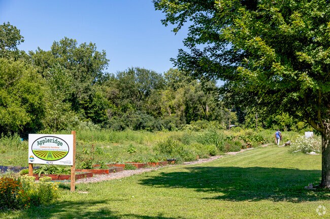 Apple Ridge Park is also home to the sprawling Appleridge Community Gardens.