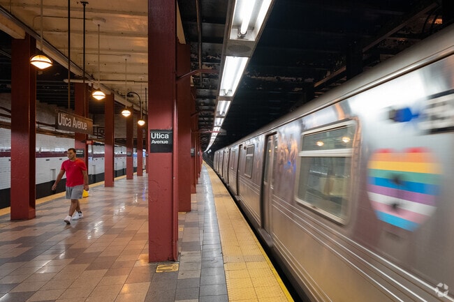 A/C subway station at Utica Ave in Crown Heights is the gateway to Brooklyn.