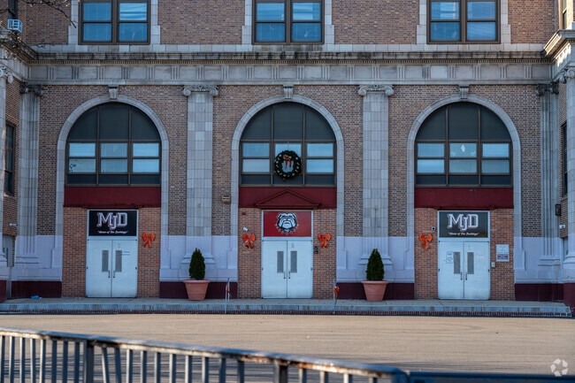 The courtyard of Mary J Donohoe Elementary is large and has ample space.
