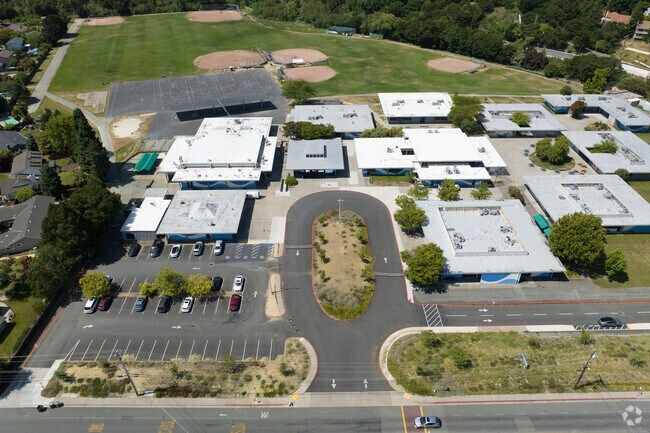 Joaquin Moraga Intermediate School has a large campus right in the neighborhood.