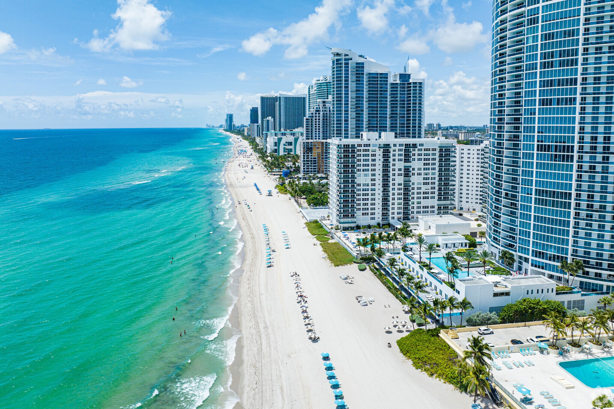 Hollywood Beach is known for its pristine sandy shores and clear waters.