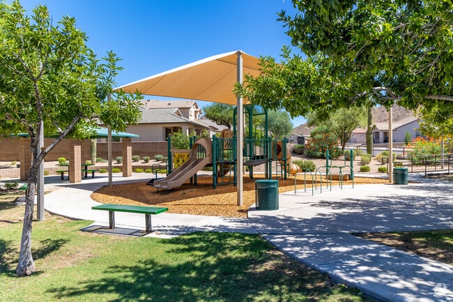 Roy Rogers Park features a covered playground for the youth of the Norterra community to enjoy.