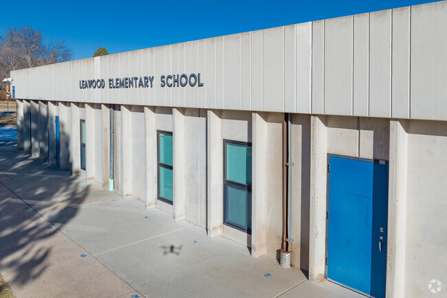 Leawood Elementary School in Littleton, Colorado on a sunny winter day.