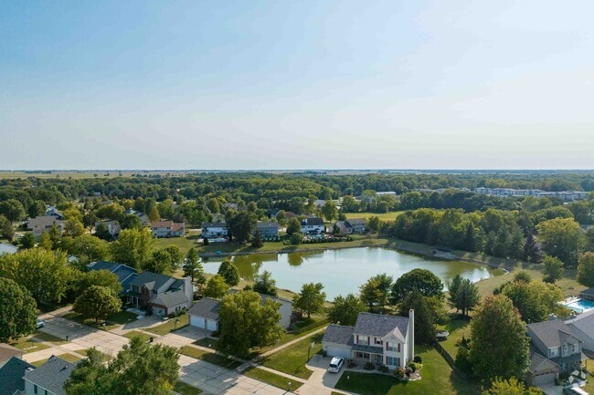 Aerial of neighborhood