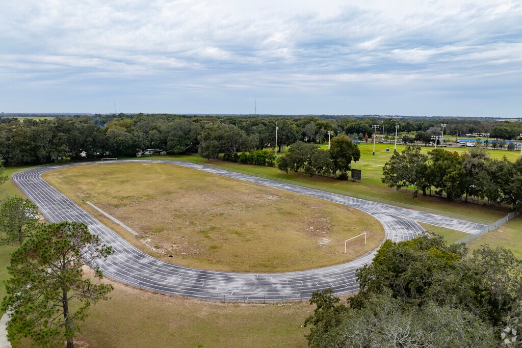 Burnett Middle School has a track and field area for students.