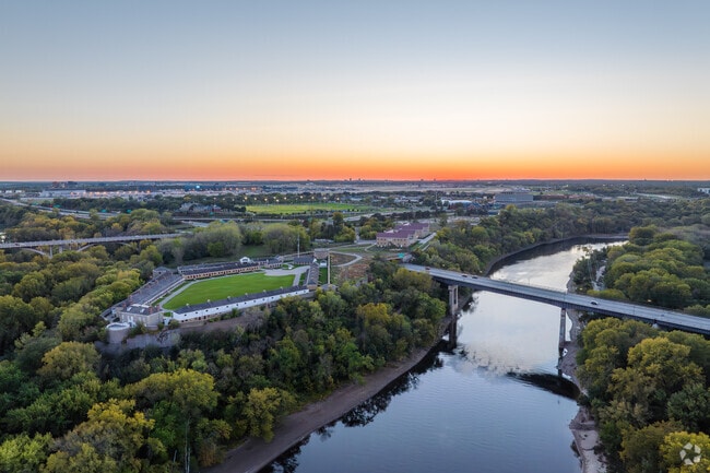 Fort Snelling with its miles of trails is just across the bridge from Highland Park.
