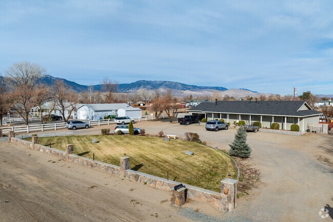 Homes are nestled within the desert landscape of Johnson Lane.