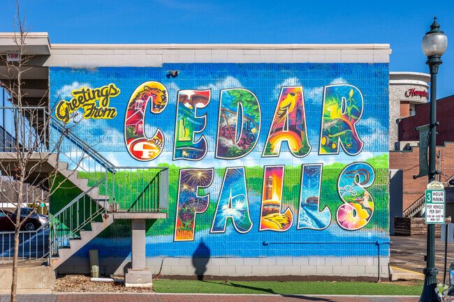 The public art scene in Cedar Falls is strong, with murals and sculptures aplenty.